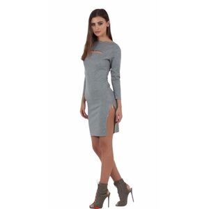 Grey Zipper Dress Maniere De Voir
